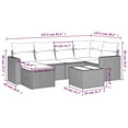 thumbnail image 2 of vidaXL 7 Piece Garden Sofa Set with Cushions Grey Poly Rattan, 2 of 5
