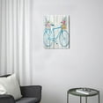 thumbnail image 3 of 12x16 inch Coastal Beach Decor Rustic Bicycle Wall Art with Floral Butterfly, Beautiful Canvas Painting for Bathroom, Bedroom, Living Room, 3 of 7