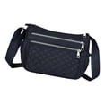 thumbnail image 1 of Bolso de hombro para mujer, mochila para pañales, bolso multiusos ligero, patrón de diamantes Negro-Tipo B, 1 of 7