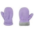 thumbnail image 4 of Warm Toddler Mittens Sherpa Lined Kids Winter Gloves Adjustable Infant Mittens for Girls and Boys Pink & Light Purple 12-24 months, 4 of 5
