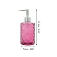 thumbnail image 4 of Unique Bargains 1 Pc Round Bottom Argyle Soap Dispenser 10.15oz Rose Red Silver Tone, 4 of 6