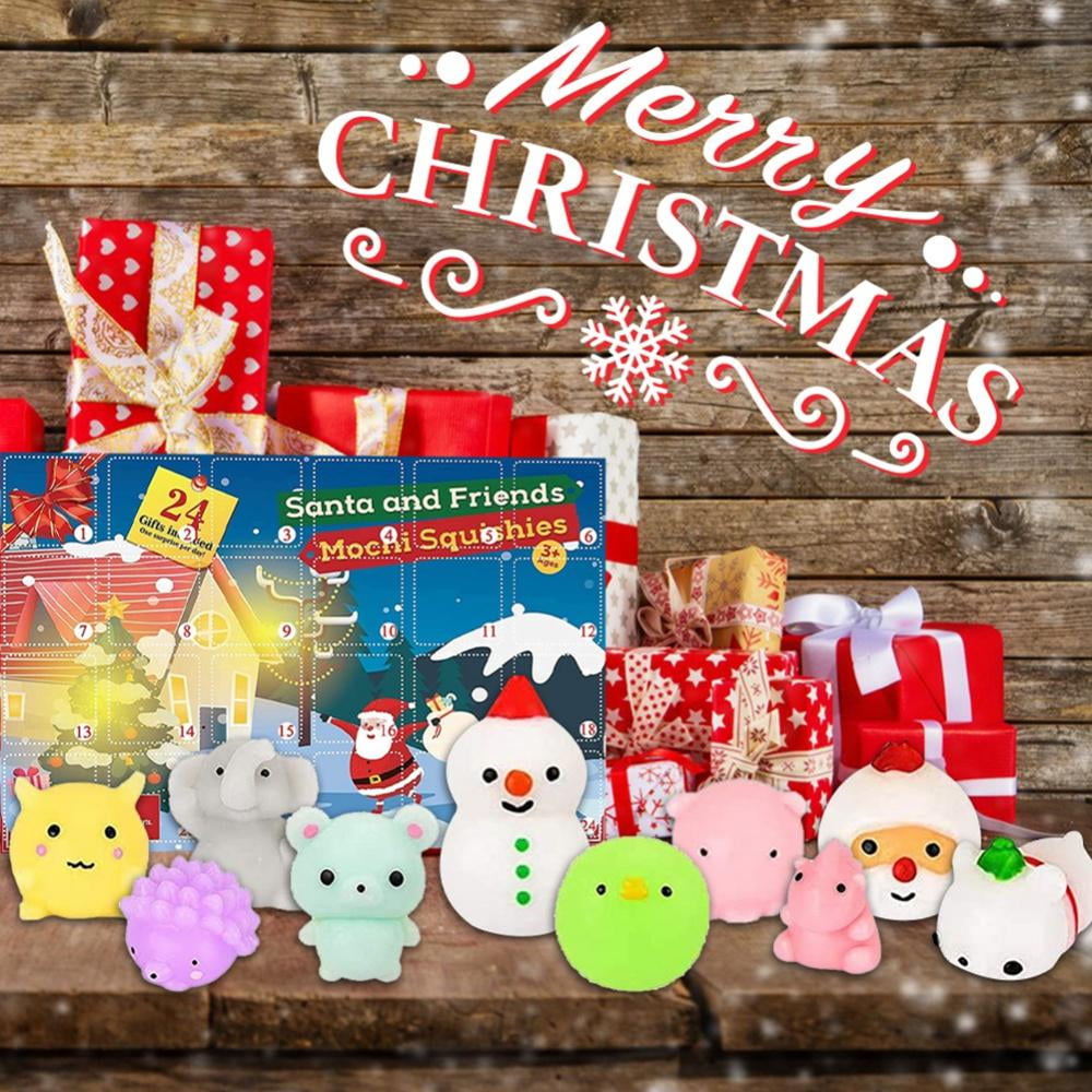 Christmas Advent Calendar with 24 Squishy Toys, Advent Calendar for