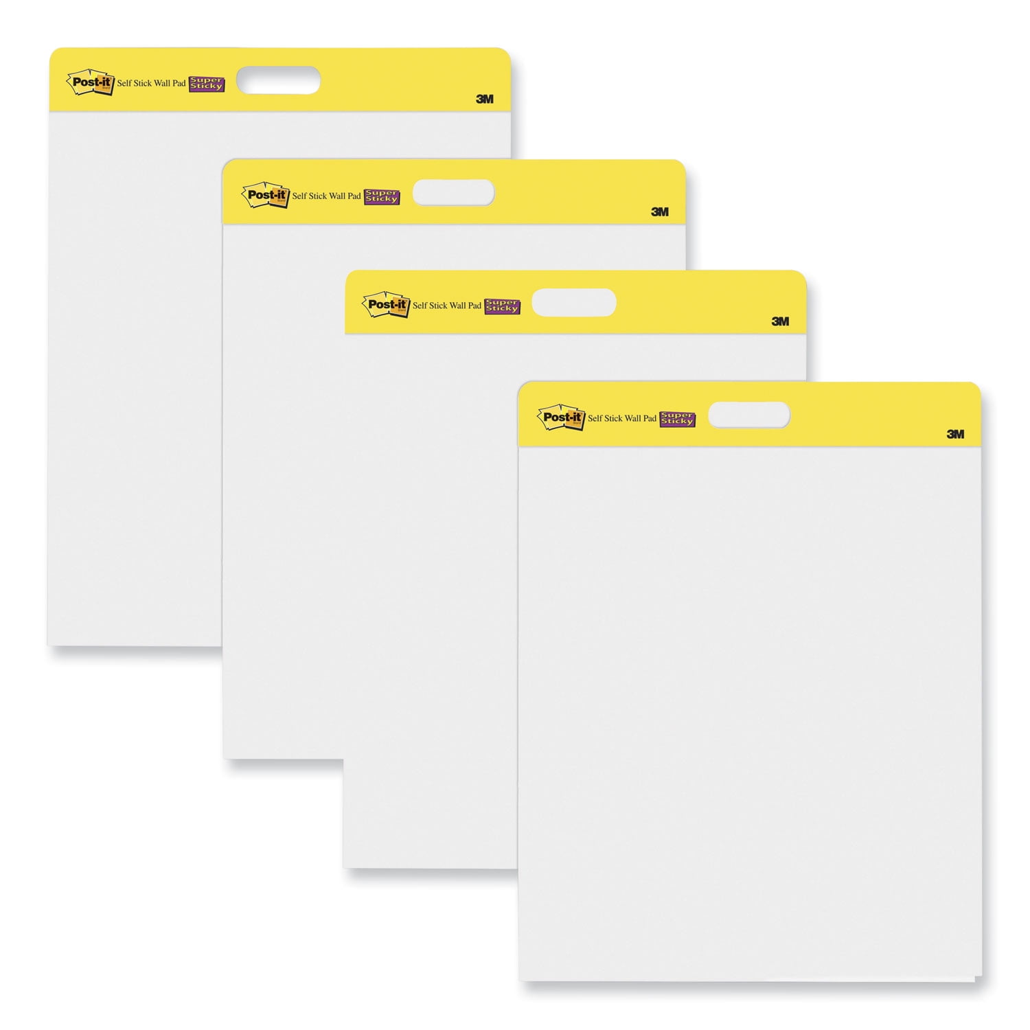 Self-Stick Wall Pad, Unruled, 20 x 23, White, 20 Sheets/Pad, 2 Pads/Pack, 2 Packs/Carton | Bundle of 2 Cartons