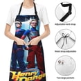 thumbnail image 3 of Henry Danger Kitchen Cooking Aprons Adjustable Waterproof Apron Bib Apron with 2 Pockets for Men Women Chef, 3 of 7