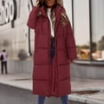 thumbnail image 6 of Niaviben Long Puffer Coat Women's Thickened Down Jacket Womens Puffy Jackets Womens Jacket Down Jacket Winter Coat Women Jackets for Women Red S, 6 of 9