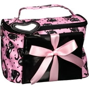 Modella Pink Cat Print Train Case Gift Set, 3 pc
