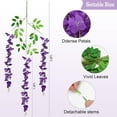 thumbnail image 2 of Wisteria Hanging Flowers, 3.6 Feet Wisteria Artificial Flowers, Wisteria Garland with 3D Butterfly, Hanging Vines for Brdroom Wedding Home Party Wall Decor (White & Purple), 2 of 5