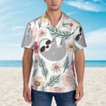 thumbnail image 4 of Lsque Cute Cartoon Sloth pattern Hawaiian Shirt for Men, Unisex Summer Beach Casual Short Sleeve Button Down Shirts-X-Large, 4 of 9