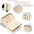 thumbnail image 3 of Swan Velvet Portable Jewelry Organizer with Removable Compartment - Necklace Holder and Gift Box, 3 of 7