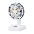 thumbnail image 2 of Ventilador de escritorio mini recargable por USB con luz LED, ventilador portátil de mano para dormitorio, oficina y viajes, silencioso, compacto y versátil., 2 of 7