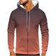 thumbnail image 1 of Sudadera con capucha para hombre, informal, a la moda, con cremallera, estampado degradado, manga larga, sudadera con capucha, blusa de poliéster para hombre, 1 of 4