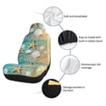 thumbnail image 6 of Sikiie Starfish And Seashell Car Seat Covers 2PCs Front Car Seat Covers Universal fit for Most Cars SUVs and Trucks-2 PCS, 6 of 9
