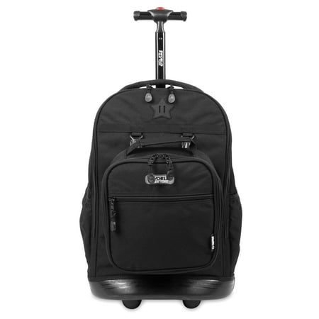 J World Duo Rolling Backpack And Lunch Bag, Black
