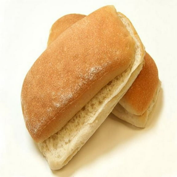 Rotellas White Sliced Ciabatta Line Hoagie, 6.5 inch 36 per case.