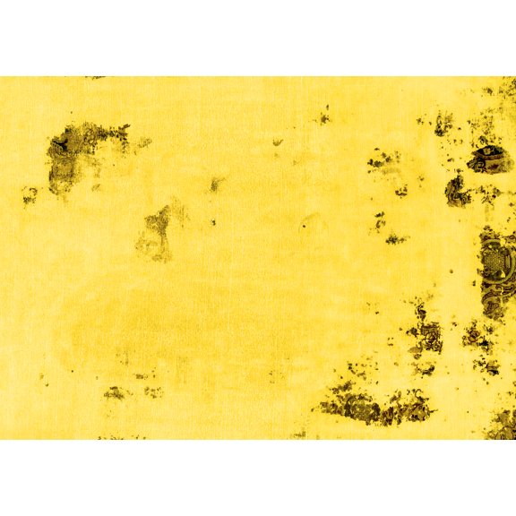 Ahgly Company Machine Washable Indoor Rectangle Abstract Yellow Modern Area Rugs, 5' x 7'