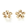 thumbnail image 2 of 10 pc 304 Stainless Steel Bead Caps 5-Petal Flower Golden 6x6.5x1.5mm Hole: 1.2mm, 2 of 2