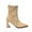 Beige, variant on Bronx Pointed Toe Short Bootie on a Cool 3 inch Heel, Beige, 12