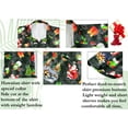 thumbnail image 6 of HAPPY BAY Men's Beach Button Down Funky Santa Claus Party Dress Shirt Vacation Hawaiian Christmas Tree Gifts Shirts for Men 5XL Xmas Tree Gifts, Black, 6 of 6