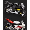 thumbnail image 4 of Model kit Motorcycle Model Diecast Car Toys Boys Birthday Gift Kids Toys Car Collection 1/18 Scale for Yamaha R6 Alloy (Color : White), 4 of 7