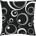 thumbnail image 4 of Set of 4 Black and White Abstract Throw Pillow Covers 18x18 Inch Modern Geometric Grey Black and White Abstract Cushion Cases for Living Room Porch Couch Chair Sofa, 4 of 6