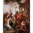 thumbnail image 2 of Giovanni Antonio Pellegrini 15x18 Black Ornate Wood Framed Double Matted Museum Art Print Titled - The Continence of Scipio (C. 1710), 2 of 5