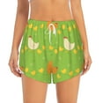 thumbnail image 3 of Uemuo Funny Chicken Pattern Women's Athletic Shorts High Waisted Running Shorts with Liner Pockets Gym Elastic Workout Shorts-Medium, 3 of 9