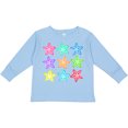 thumbnail image 3 of Inktastic Starfish in Rainbow Colors Boys or Girls Long Sleeve Toddler T-Shirt, 3 of 5