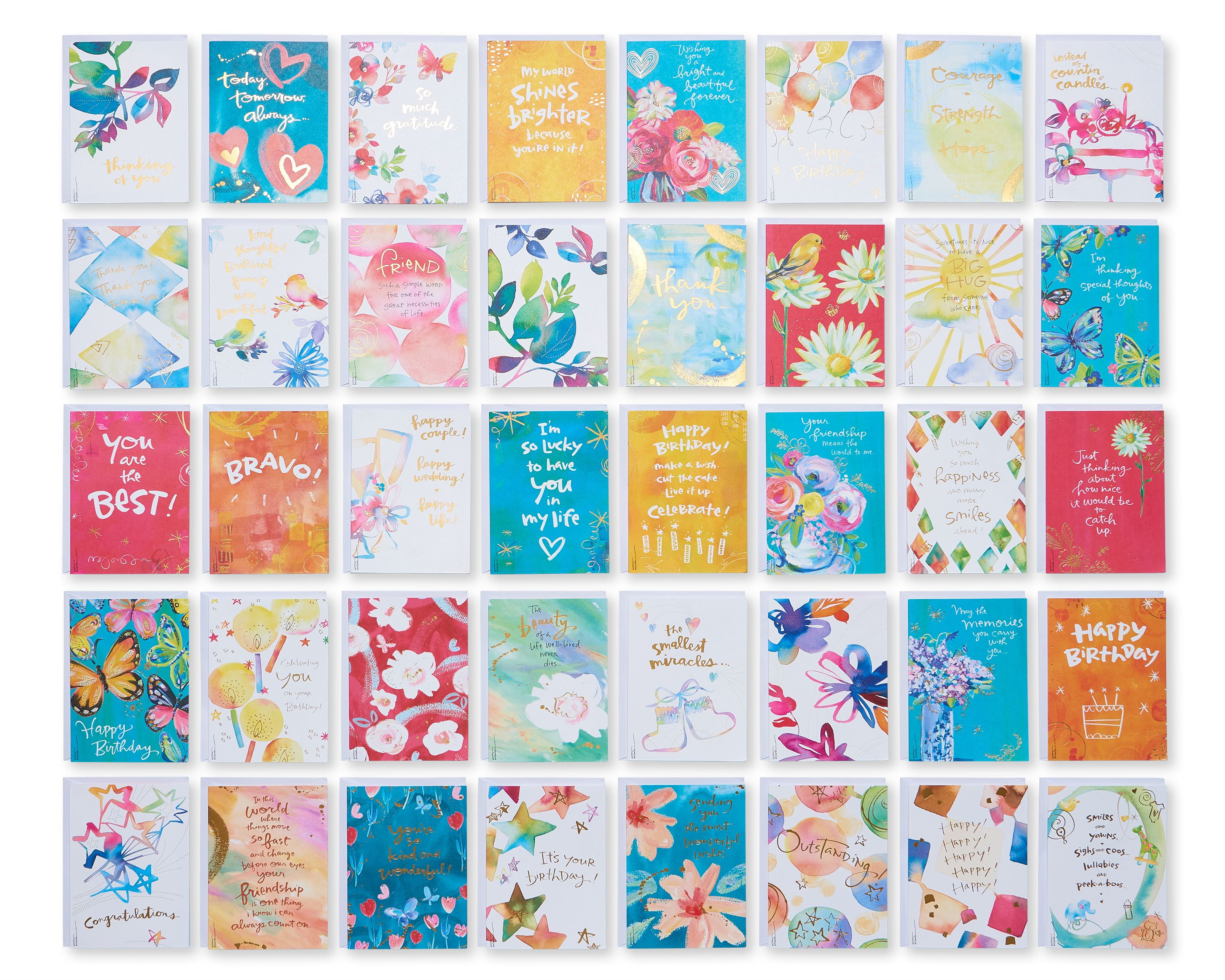 American Greetings Deluxe Kathy Davis Greeting Cards 40 Count 5 X 7 Envelopes Included Walmart Com Walmart Com