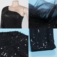 thumbnail image 3 of Vestido Nagfar con cuentas de lentejuelas brillantes de un solo hombro para mujer, 3 of 6