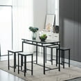 thumbnail image 6 of Tcbosik 5 Piece Dining Table Set, Dining Set For 4, Wooden Table And 4 Stools, Black, 6 of 9