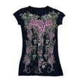 thumbnail image 2 of vigerkar Women's Shirts Clothes Vintage Graphic Tee Y2k 2000s Goth Top Women Short Sleeve Streetwear, Pack of 2 (Pink 1PCS & Purple 1PCS, S), 2 of 5