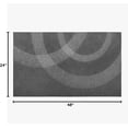 thumbnail image 2 of 2x4 Runner Rugs Modern Wavy Circles Design Fit Under Door Rugs for Entryway, Black and Grey Kitchen Runner Rug Soft Non Slip Washable for Sink Entryway Hallways Indoor, 2 of 8