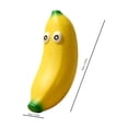 thumbnail image 3 of Aoznliie Squeeze Toys Stress Balls, Cute Banana Soft Fidget Toys for Office Desk, 5 inch Slow Rising Squeeze Toy for Anxiety Relief, Yellow, 3 of 6