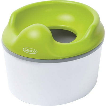 Graco Soft Transitions 3-in-1 Potty Trainer, Green and White