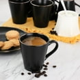 thumbnail image 6 of Elama Paul 6 Piece Stoneware Mug Set in Matt Black with Gold Rim, 6 of 6