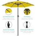 thumbnail image 5 of Best Choice Products 7.5ft Outdoor Solar Patio Umbrella for Deck, Pool w/ Tilt, Crank, LED Lights - Yellow, 5 of 7