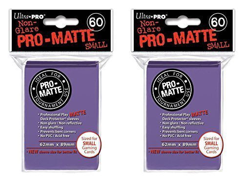 120 Ultra Pro Deck Protector Card Sleeves Pro Matte Purple Small Yugioh 