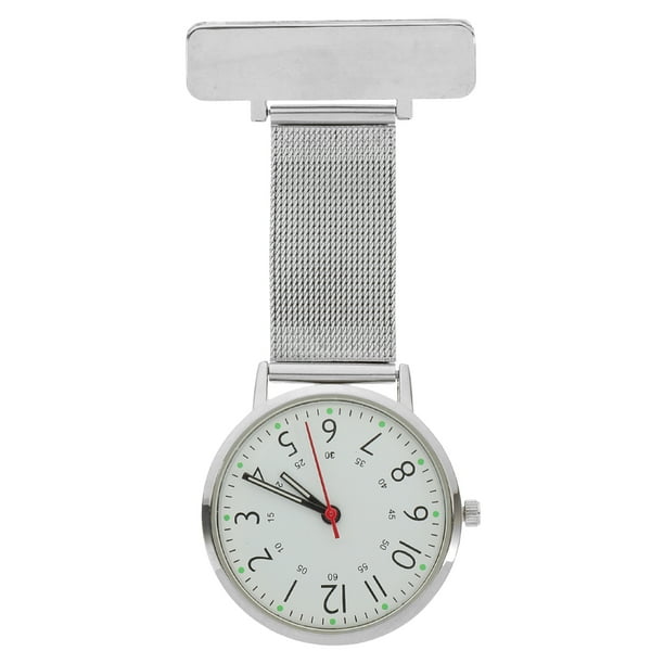 Reloj de enfermera con clip, reloj de bolsillo con broche de solapa, reloj colgante, broche médico, reloj de bolsillo para enfermería
