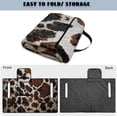 thumbnail image 4 of SEANATIVE Golf Cart Seat Cover, Universal Front Seat Blanket with Storage Pockets, Non-Slip Golf Cart Cushion Cover Protector Fits for EZGO Club Car Yamaha, Easy Install, Cow Print Brown Black, 4 of 7