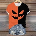 thumbnail image 2 of Godom Halloween Shirts for Women Graphic Letter Print T Shirt Short Sleeve Tees Tops, 2 of 7