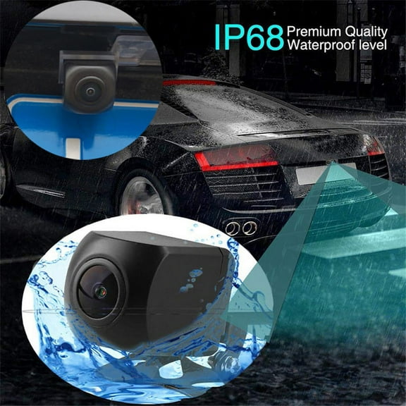 Waterproof 12V AHD 1080*720P Car Rearview Reverse Backup Camera w 6m Video Cable