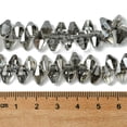 thumbnail image 4 of 2strands Transparent Electroplate Glass Beads Strands Pearl Luster Plated Faceted Bicone Gray 8.5~9x5.5~6mm Hole: 0.9mm about 92~98pcs/strand 13.78''(35cm), 4 of 4