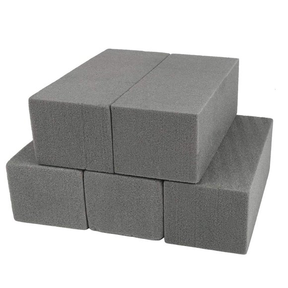 CCINEE Briques en Mousse Florales Sèches, Fournitures de Blocs en Mousse pour Fleuriste pour Arrangement de Fleurs Artificielles Bricolage, Lot de 5