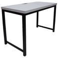 thumbnail image 7 of eHemco Office Computer Desk in Light Gray Top and Metal Frame Base in Black, 30 Inches Height, 7 of 7