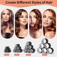 thumbnail image 6 of Hair Rollers set - 50 Piece Self Grip Hair Curlers Set for Long Medium Short Hair (6 Jumbo 6 Large 6 Medium 6 Small Hair Rollers 24 Pcs Hair Clips 1 Hair Combs 1 Storage Bag) 4 Sizes Black, 6 of 7