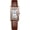 Brown, variant on Womens Vintage Rectangular Watches Rose Gold Case Roman Numeral Luxury Wristwatch Square Brown Leather Strap Watch