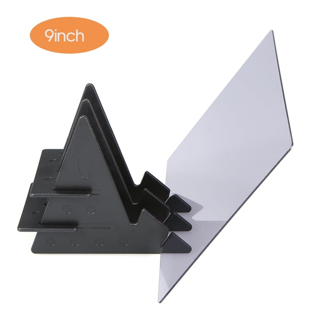 Graflsoa Optical Tracing Sketch Board - 9 Inch Transparent Black Drawing Aid for Beginners, Lightweight Painting Tool with 4 Style Options