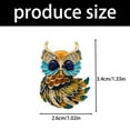 thumbnail image 3 of Vintage StyleS Drip Oil Owl Brooch Sophisticated Motifs Bagde For Coat Lapel Scarf Decoration Gift, 3 of 8