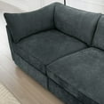 thumbnail image 6 of Modern Velvet-Grey Armless Sofa 220×80×75cm with Pull-Out Storage, 6 of 12