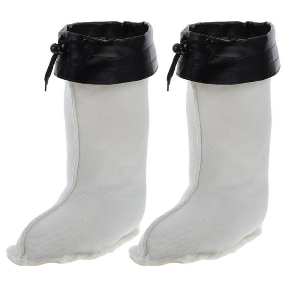 FRCOLOR 1 Pair Men's Winter Boots with Cozy Insulated Liner and Waterproof Design for Outdoor Hiking and Fishing Black Size 43-46 Height 38 CM